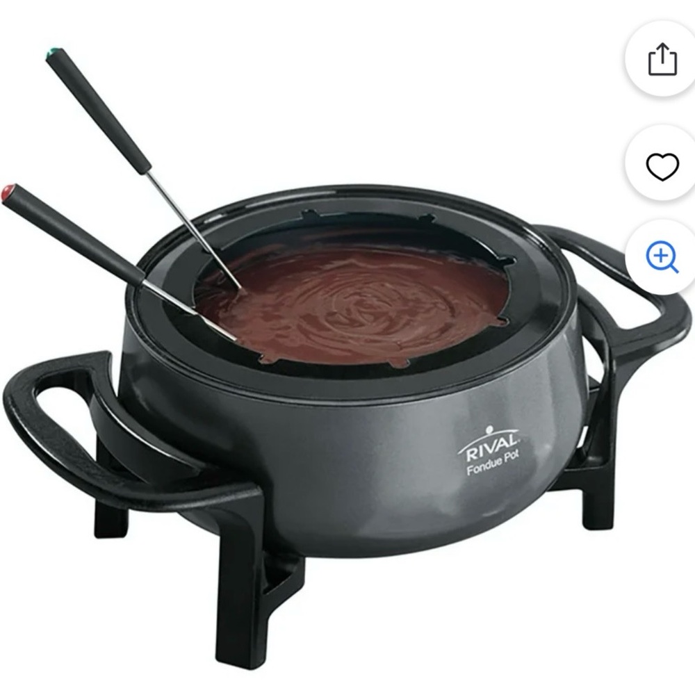 Rival Black Fondue Pot